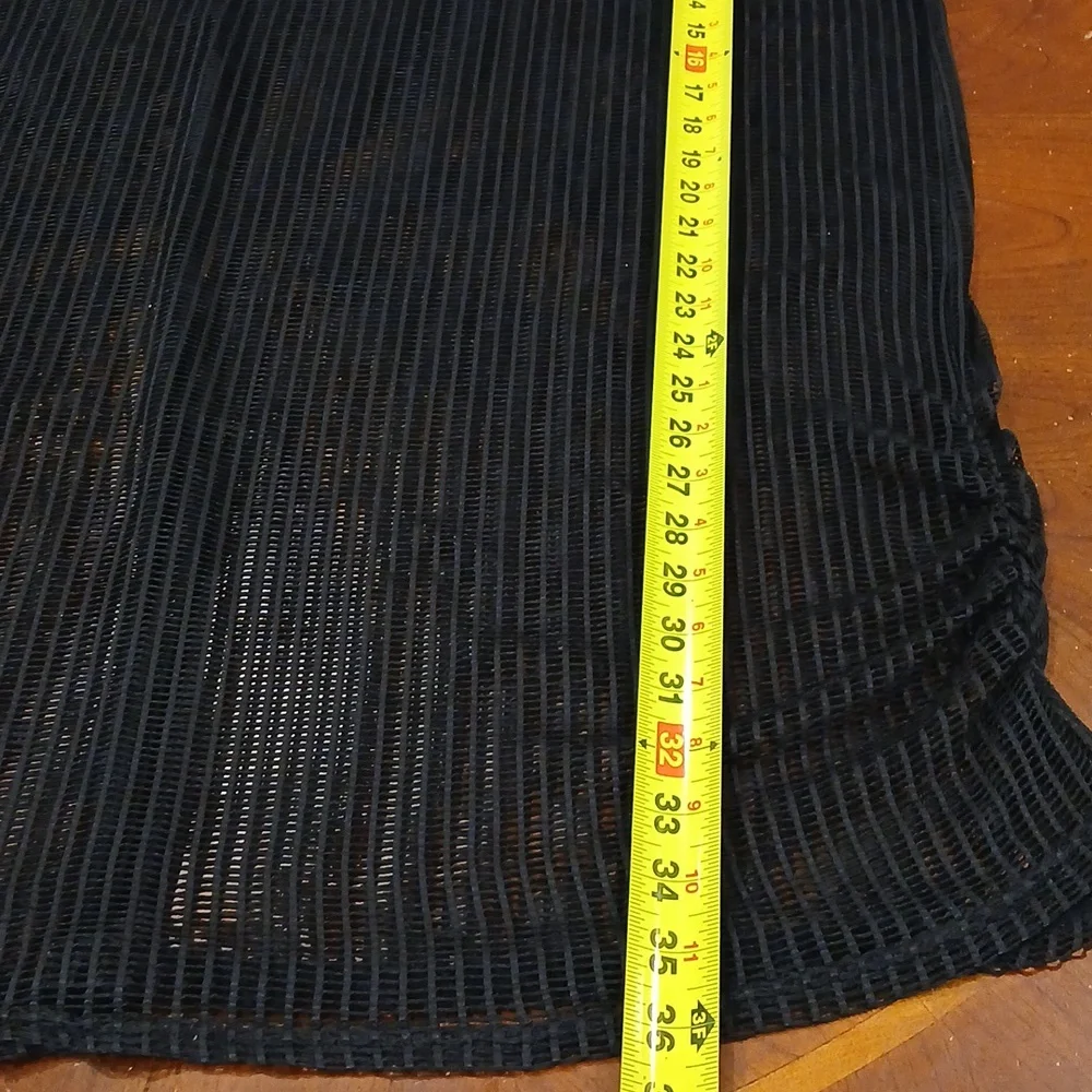NEW Alexa And Stella Black Sheer Knit Mesh Cover Up Sixe 2X